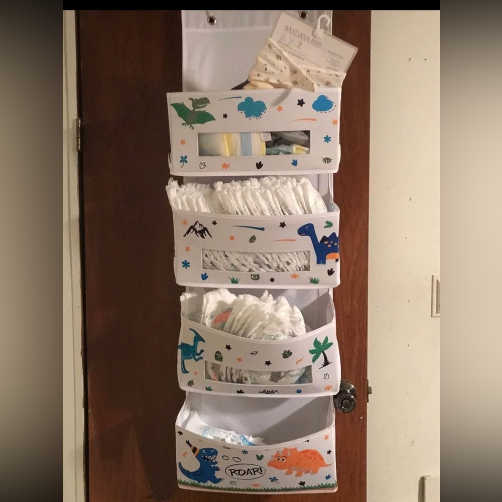 Dinosaur over door hanging organizer